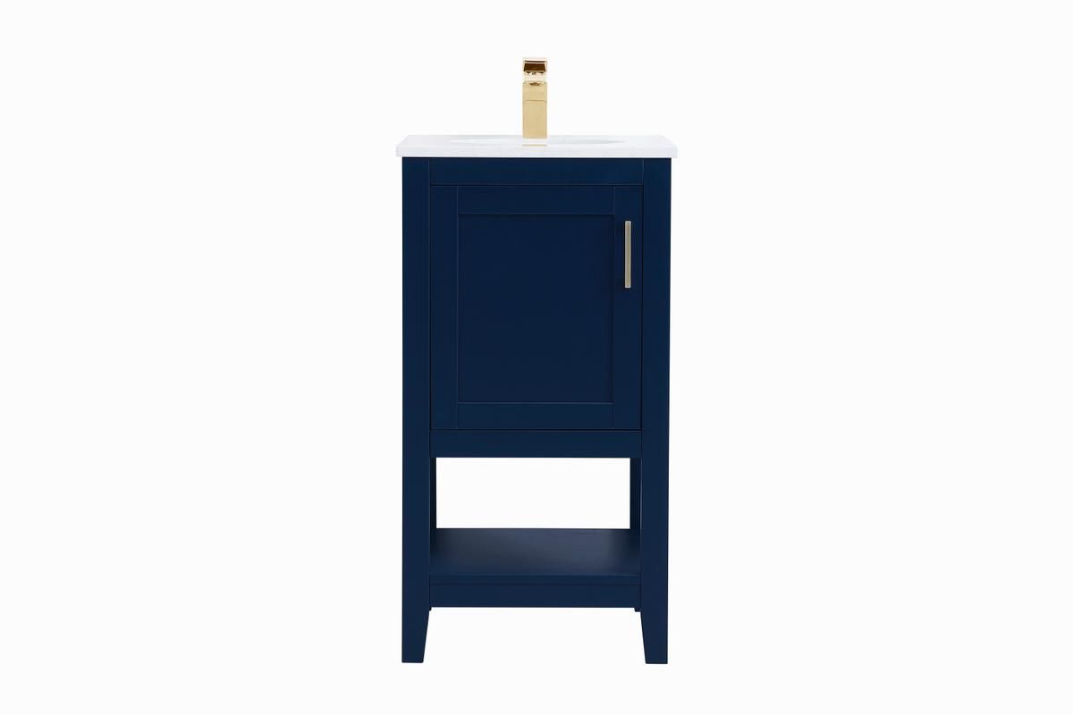 Elegant 18 In. Single Bathroom Vanity in Blue VF16018BL CODE:UNIV20 for 20% Off