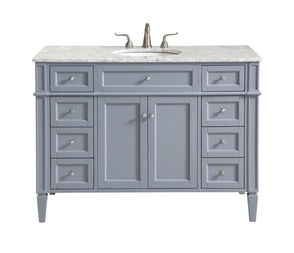 Elegant  48 In. Single Bathroom Vanity Set in Grey VF12548GR CODE:UNIV20 for 20% Off