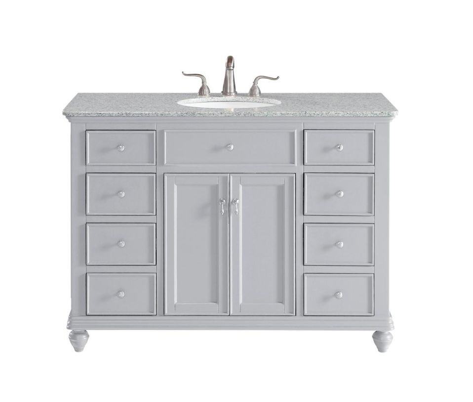 Elegant  48 In. Single Bathroom Vanity Set in Light Grey VF12348GR CODE:UNIV20 for 20% Off