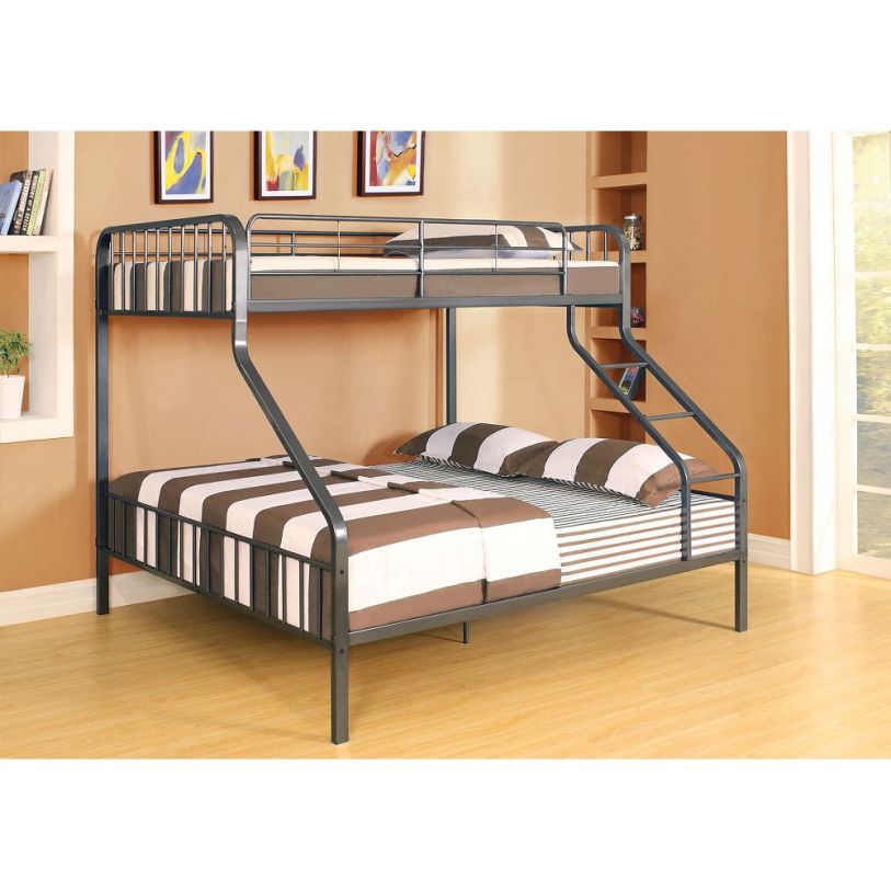 Caius Bunk Bed (Twin XL/Queen) in Gunmetal FedEx/UPS