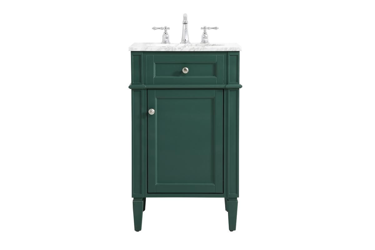 Elegant 21 In. Single Bathroom Vanity in Green VF12521GN CODE:UNIV20 for 20% Off