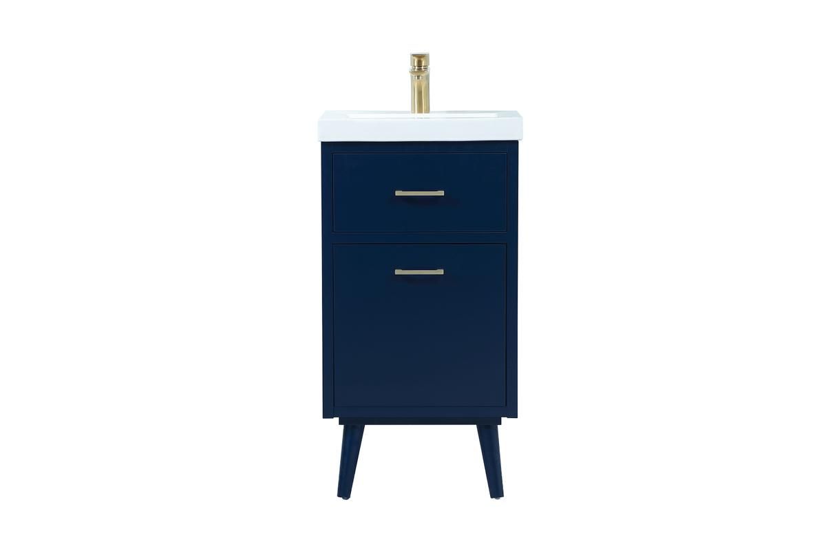 Elegant 18 In. Bathroom Vanity in Blue VF41018MBL CODE:UNIV20 for 20% Off