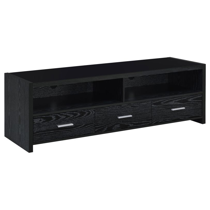 Coaster Alton 62″ 3-drawer TV Console Black Oak in Black Oak 700645