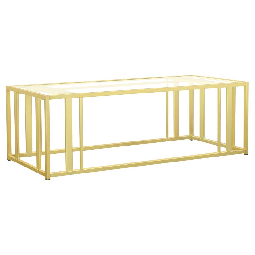 Coaster Adri Metal Frame Coffee Table Matte Brass in Matte Brass 723608