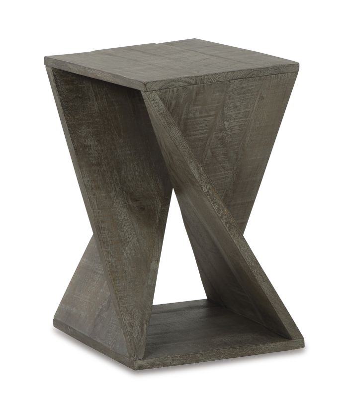 Zalemont Accent Table in Distressed Gray A4000509 FedEx/UPS