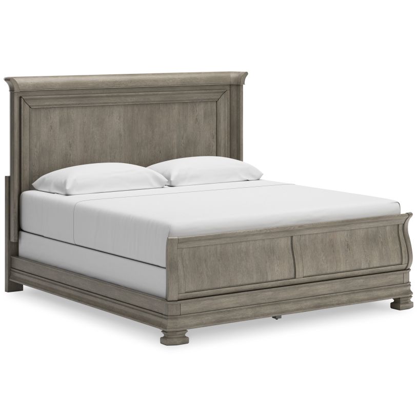 Lexorne Cal King Sleigh Bed in Gray B924B5