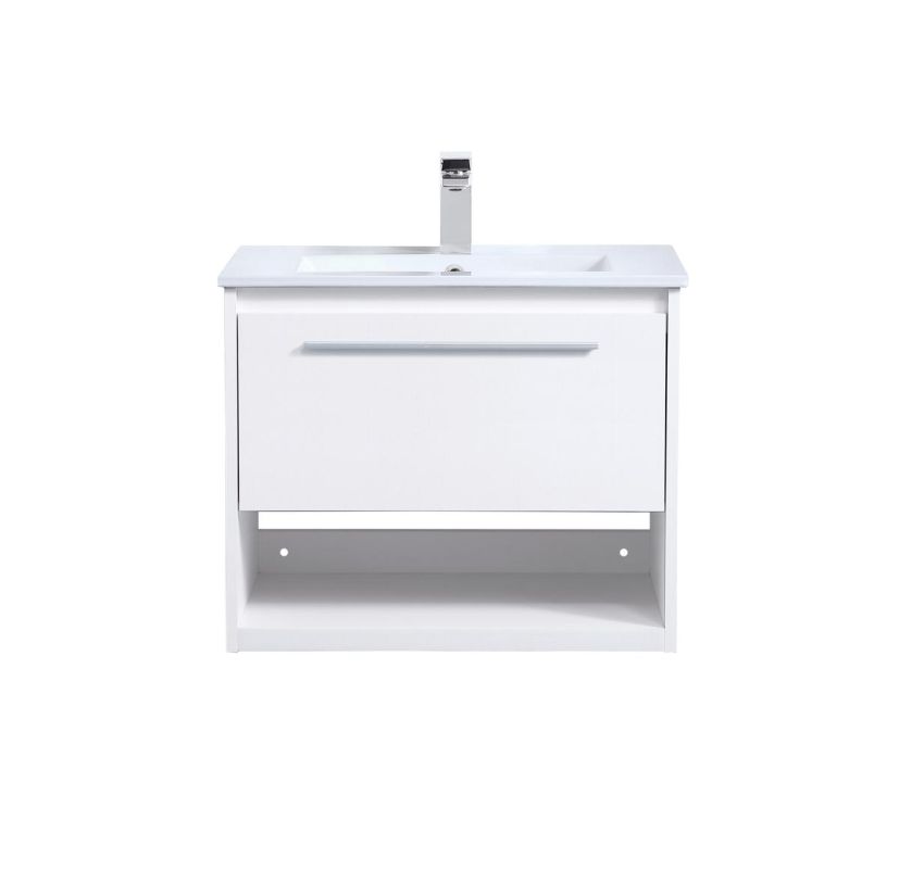 Elegant 24 In.  Single Bathroom Floating Vanity in White VF43024WH CODE:UNIV20 for 20% Off