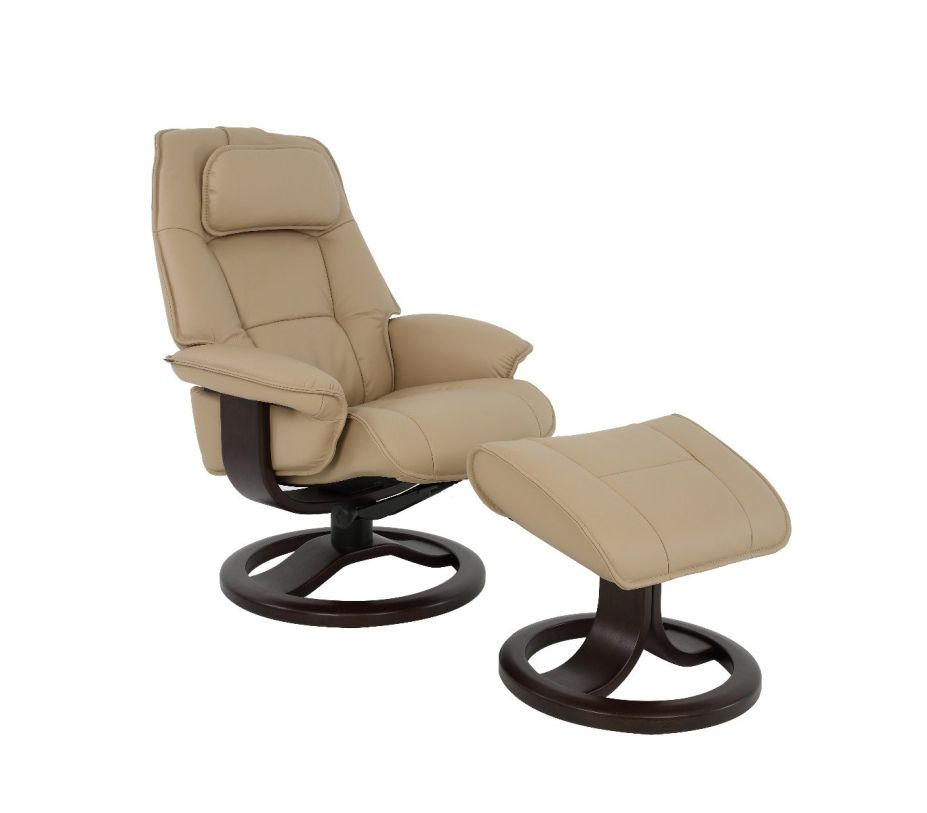 Fjords Admiral R Small Recliner with Footstool  – Manual 360501