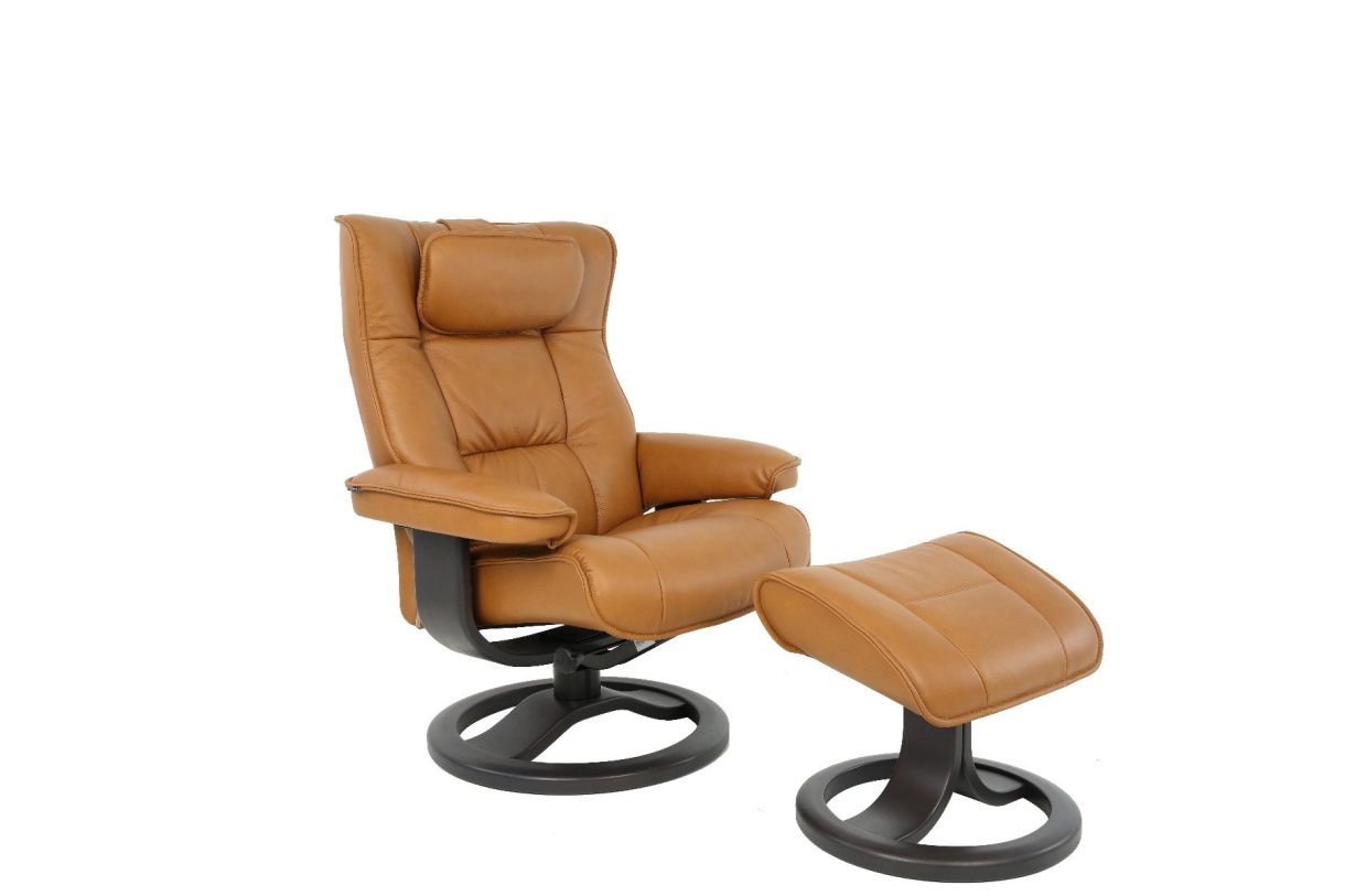 Fjords Regent R Small Recliner with Footstool  – Manual 117502