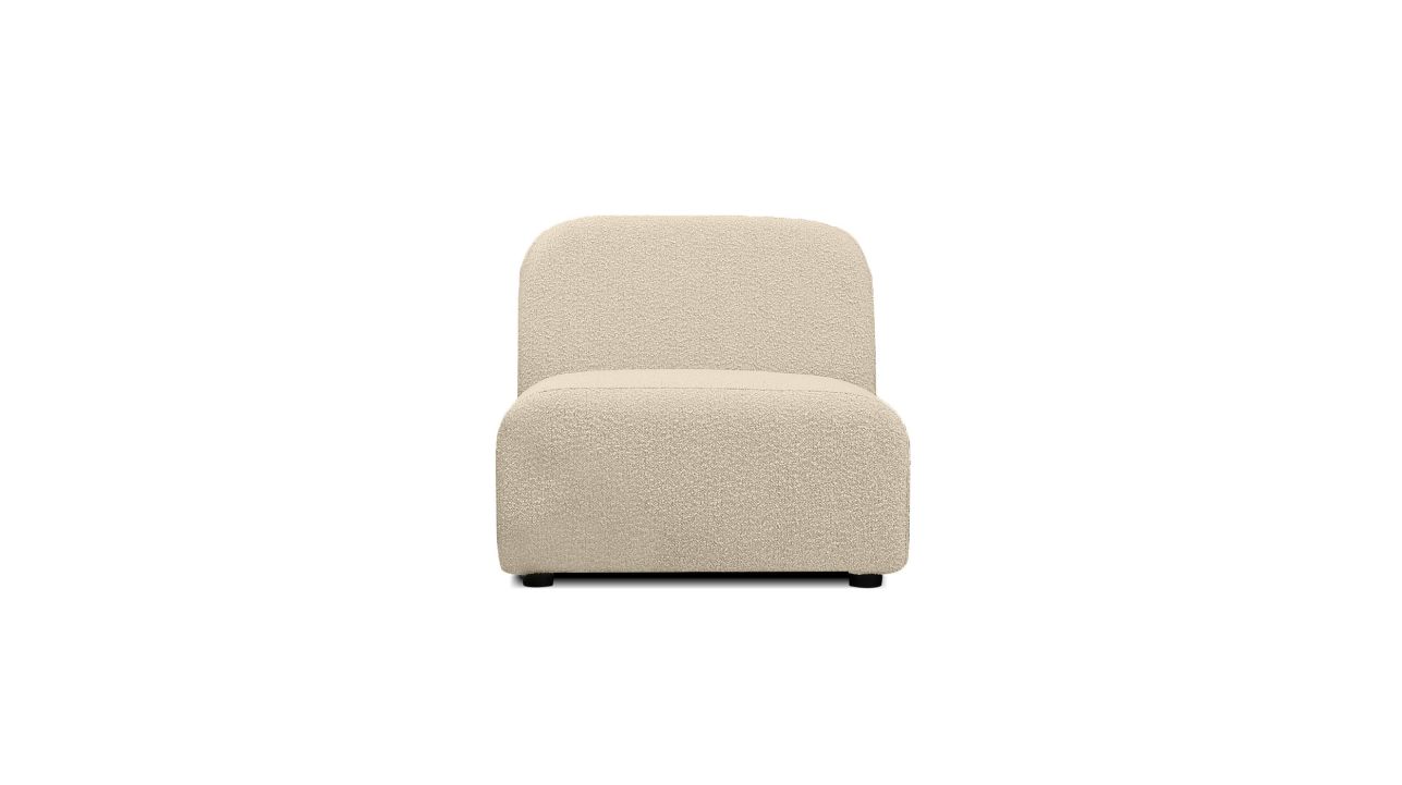 Mobital Arcos Armless Frost Beige Teddy Fabric SEC-ARCO-FROB-ARMLE