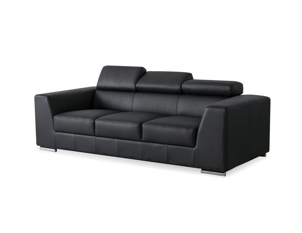 Mobital Icon Sofa Black Premium Leather Adjustable Headreat SOF-ICON-BLAC-PREMI